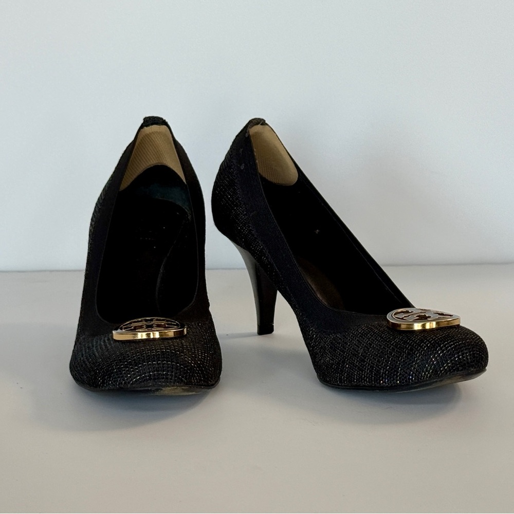 Black Heels with Gold Accent